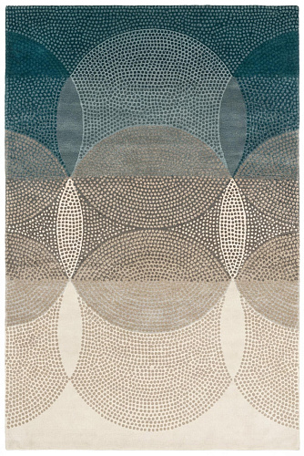 Layered Circles Handcrafted Rug