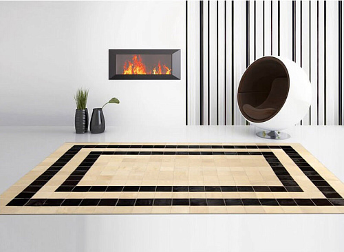 Nafplion Border Cowhide Rug