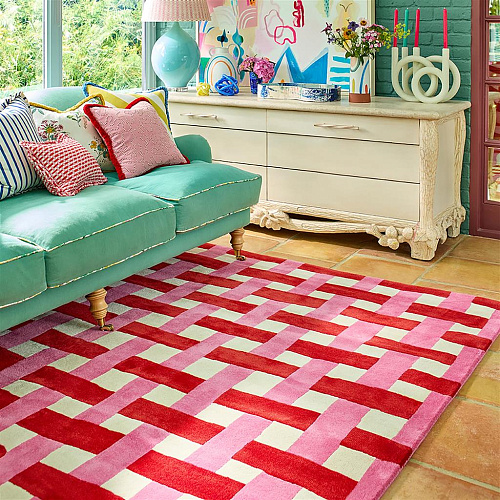Coral Rose Weave Rug