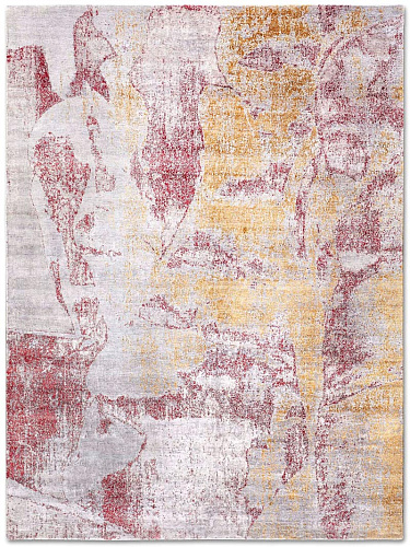 Gold / Coral Exquisite Handmade Rug
