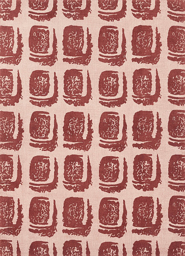 Woodblock Red Designer Rug