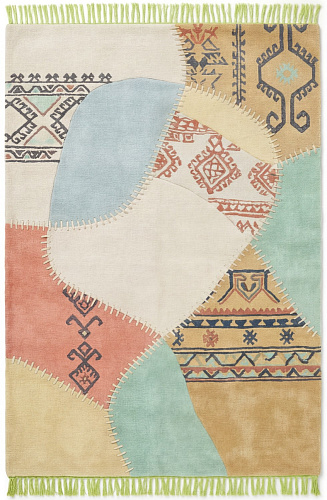 Textile Fragments Light Handcrafted Rug