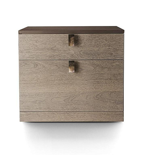 Leather-Top Small Office File Drawer