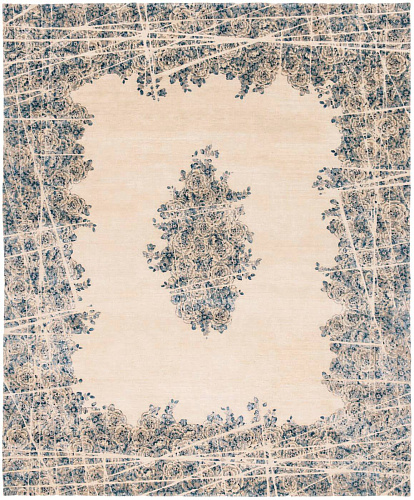 Hand-knotted Wool / Silk Rug