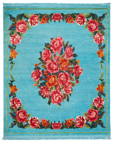 Traditional Blue Handmade Rug