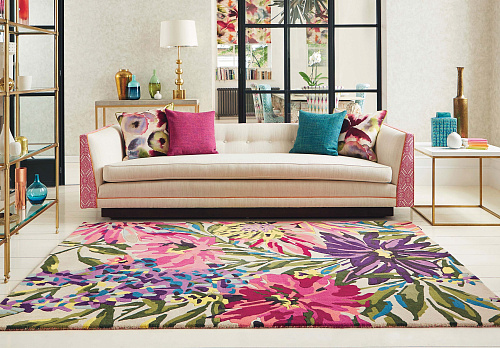 Fuschia Floral Rug