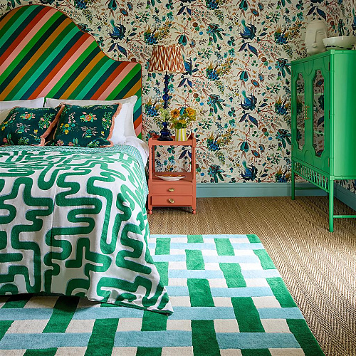 Emerald Aquamarine Weave Rug
