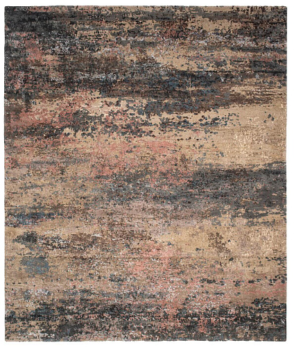 Hand-Knotted Artwork Wool & Silk Rug
