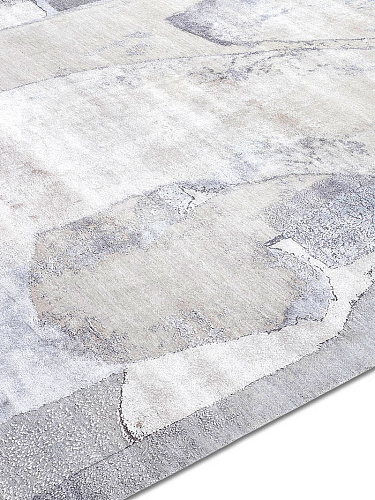 Snow Silver Luxury Handmade Rug