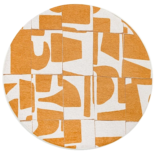 Curry Round Rug