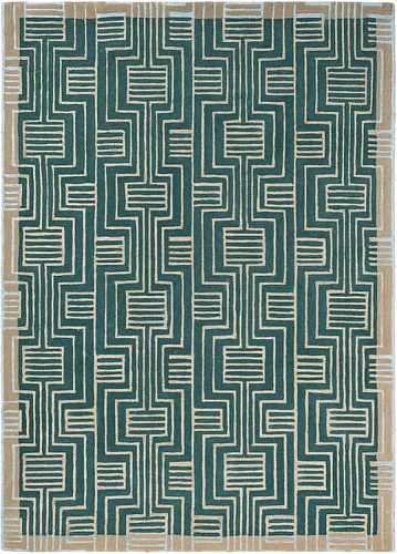 Hand-Tufted Green Rug