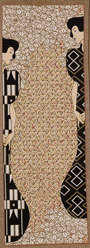 Lady in Klimt Style Tapestry