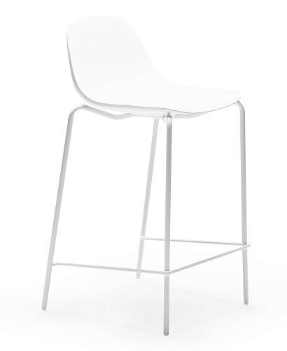 Babah SG-65 White Bar Stool