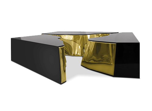 Fissure Black Gold Center Table