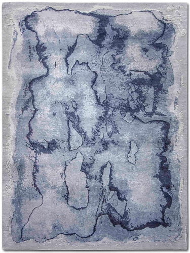 Mono Blue Hand Knotted Rug