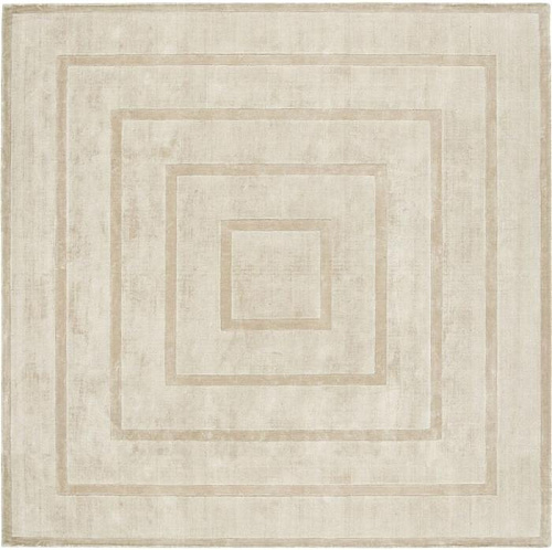 Border Tencel Beige Rug