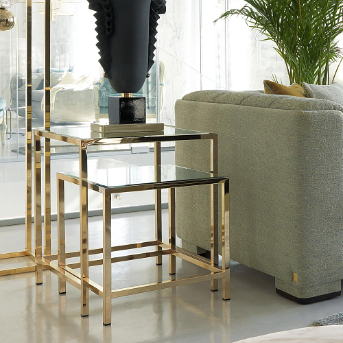 Set Of 2 Mirror Top Coffee Tables