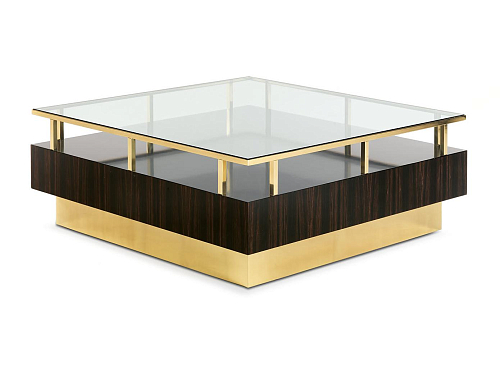 Coffee Table In Ebony With Glass Top