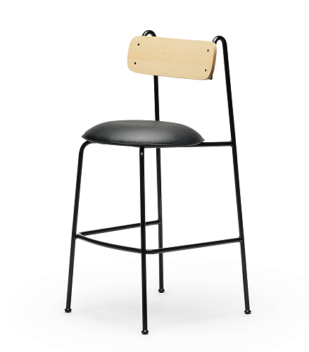 Lena SG-75 Black Ash Wood Bar Chair
