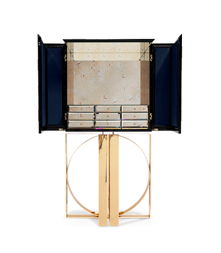 Mosaic Walnut Cabinet