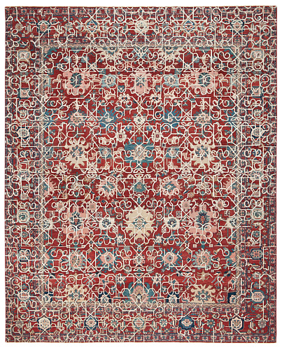 Faded effect Hand Knotted Vintage Rug