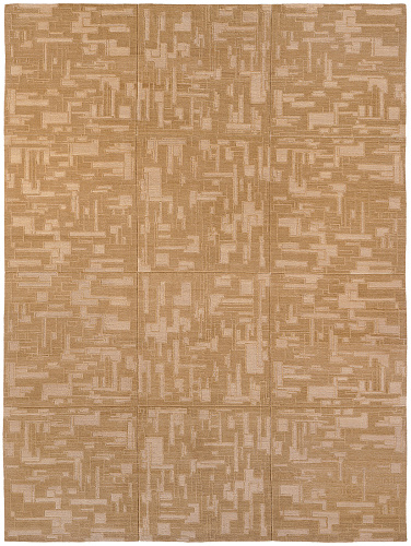 Hand-Knotted Map Beige Rug