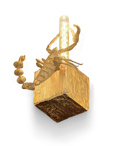 Geode Filigree Scorpion Small Wall Lamp