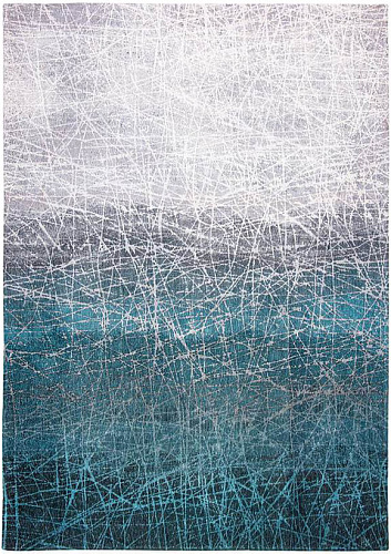 Gradient Turquoise Jacquard Rug