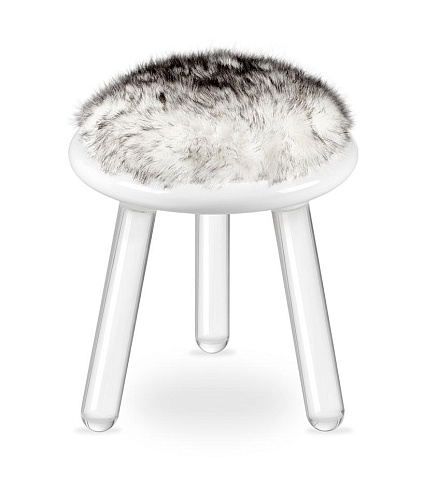 Mirage White Bear Stool