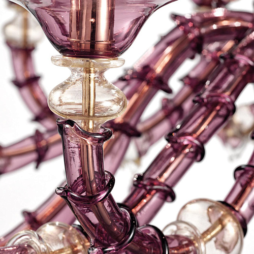 Classic Purple Murano Glass Chandelier
