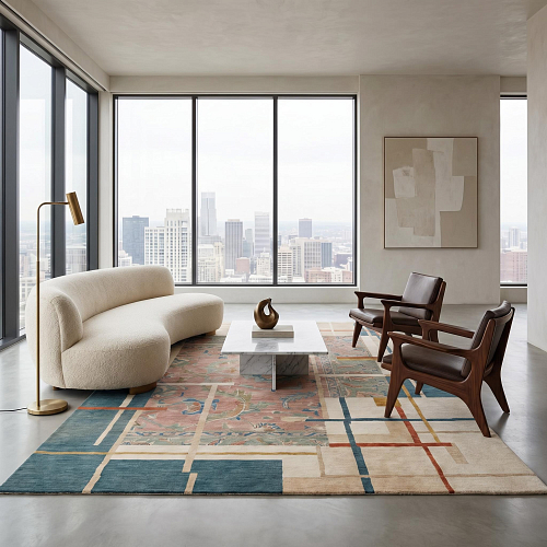 Ornament Matrix Handcrafted Rug