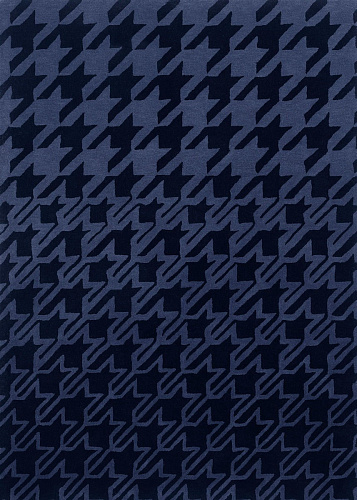 Houndstooth Dark Blue Designer Rug