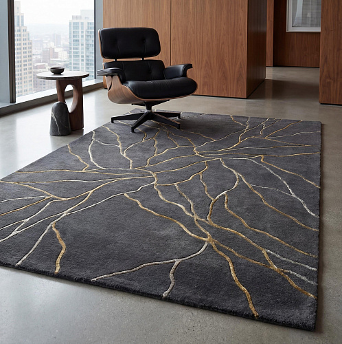 Midnight Filament Handwoven Rug